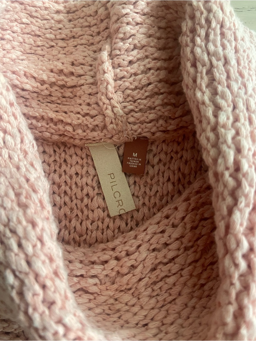 ANTHROPOLOGIE PILCRO Turtleneck Sweater Tank Small Peach Cotton Blend EUC - Picture 3 of 7